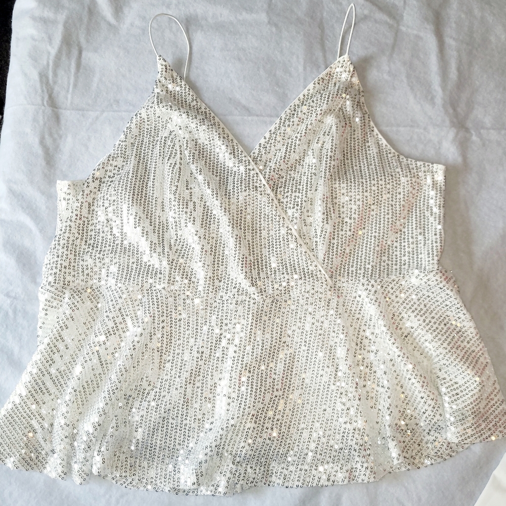 Two size 2xl sequined sparkly tank tops. Women's tops